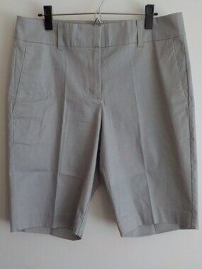 Ann Taylor Shorts - Size 10 - Grey Cotton Bermuda (748)